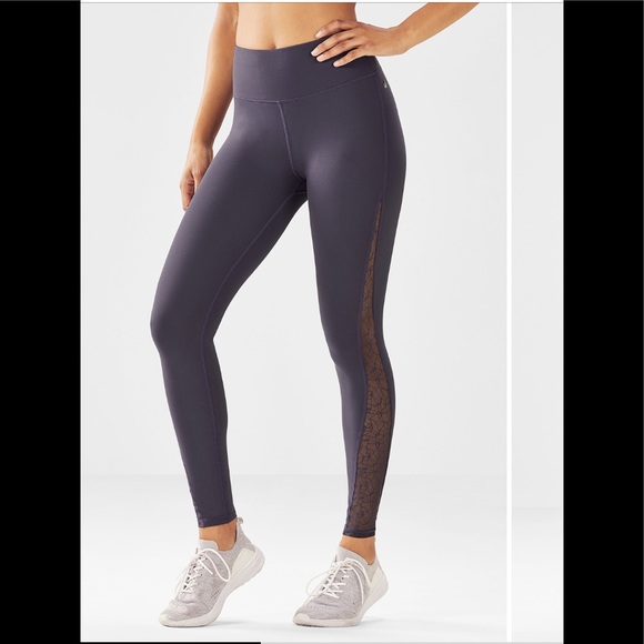 Fabletics Grey High-waisted mesh PowerHold legging - Picture 1 of 7